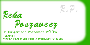 reka poszavecz business card